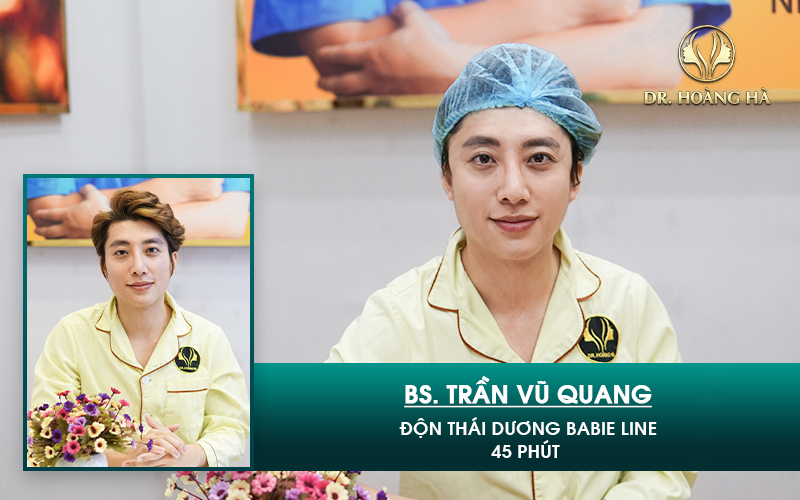 Bác sĩ Trần Vũ Quang thay đổi diện mạo rạng ngời sau khi độn thái dương tại Dr Hoàng Hà