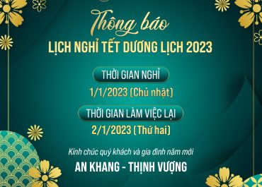 DR. HOÀNG HÀ TRÂN TRỌNG THÔNG BÁO LỊCH NGHỈ TẾT DƯƠNG LỊCH 2023