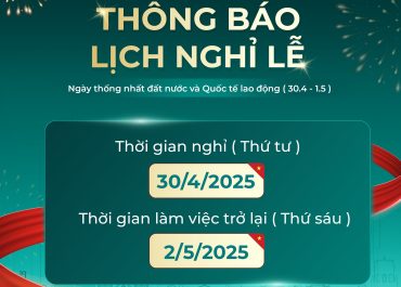 [THÔNG BÁO LỊCH NGHỈ LỄ 30/4 - 1/5 TẠI DR. HOÀNG HÀ]